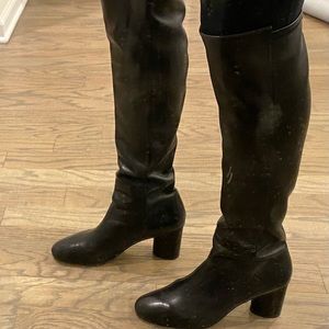 Stuart Weitzman black leather boots. Size 7 1/2 M